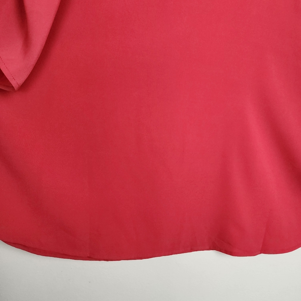 Eloquii Pink Ruched Sleeve Top Blouse Popover Size 22 - Picture 8 of 14
